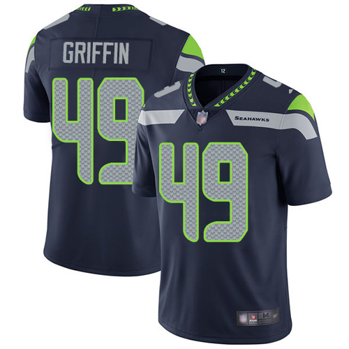 Seattle Seahawks Limited Navy Blue Men Shaquem Griffin Home Jersey NFL Football #49 Vapor Untouchable